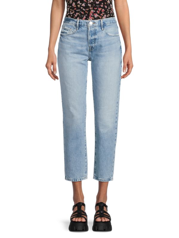 Frame Le Original High Rise Cropped Straight Jeans